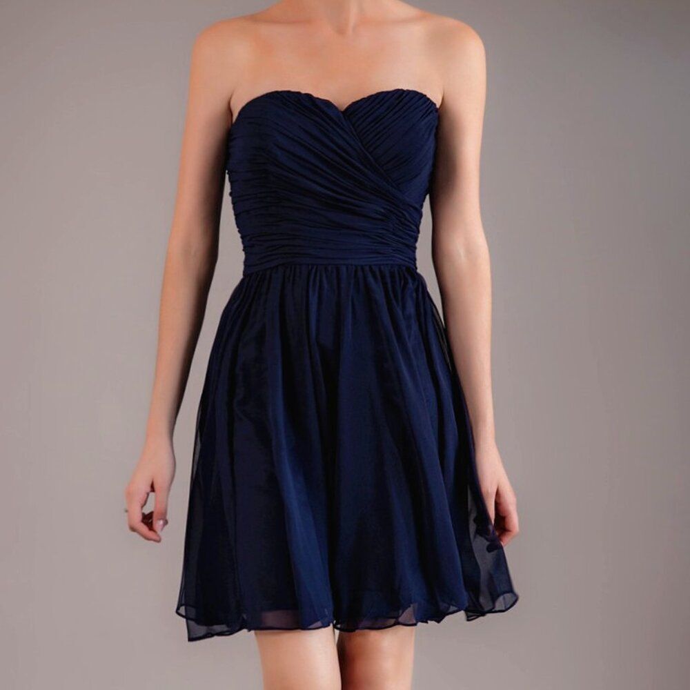 Kennedy Blue Short Strapless Navy Blue Cocktail Dress